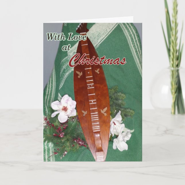 Mountain Dulcimer Christmas Card (Front)