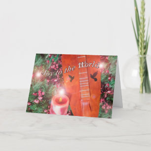 Mountain Dulcimer Christmas greeting card