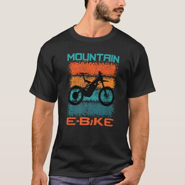 Mountain E Bike Rider Electric Power Bikes  7 T-Shirt (Front)