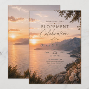 Mountain Elopement Celebration Invitation