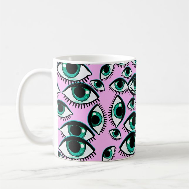 Mountain eye. Abstract icon.  Coffee Mug (Left)