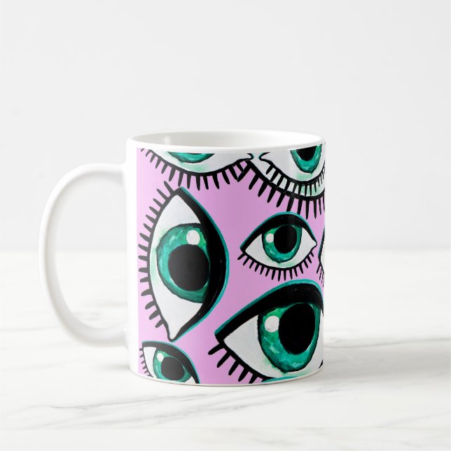 Mountain Eye Abstract Icon Coffee Mug (Left)