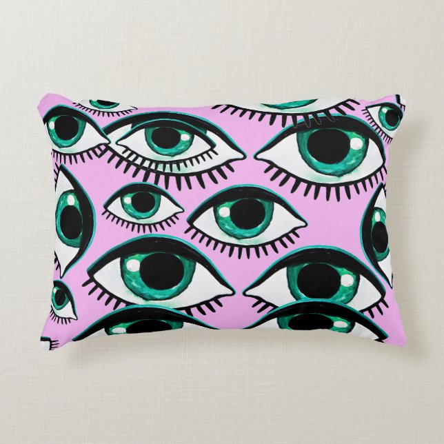 Mountain Eye Abstract Icon Decorative Cushion (Front)