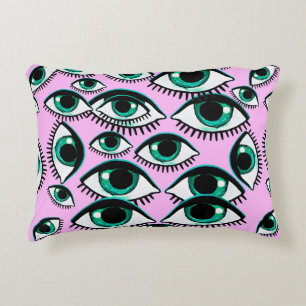 Mountain eye. Abstract icon.  Decorative Cushion