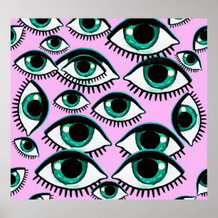 Mountain Eye Abstract Icon Poster