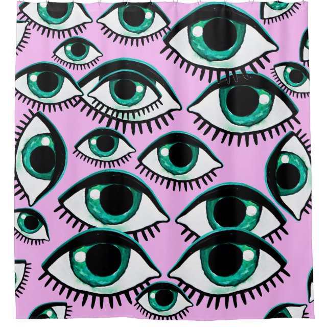 Mountain Eye Abstract Icon Shower Curtain (Front)