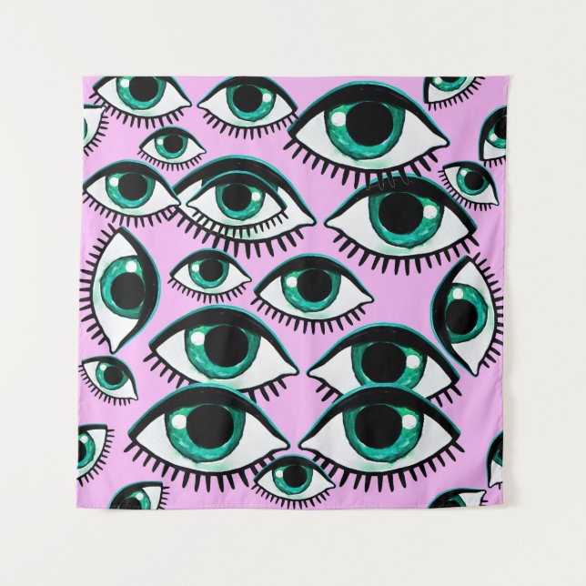 Mountain Eye Abstract Icon Tapestry (Front)