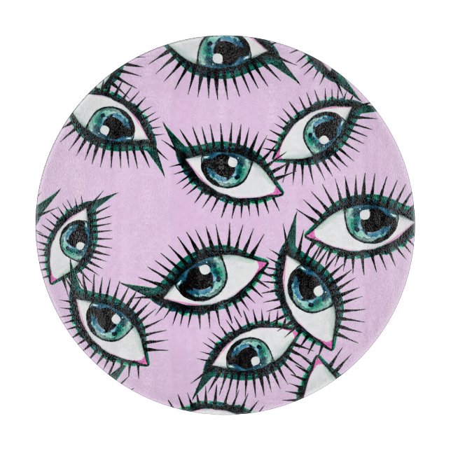 Mountain Eye Abstract Iconic Design Cutting Board (Front)
