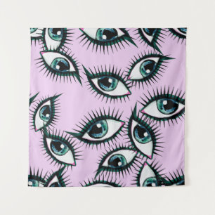 Mountain Eye Abstract Iconic Design Tapestry