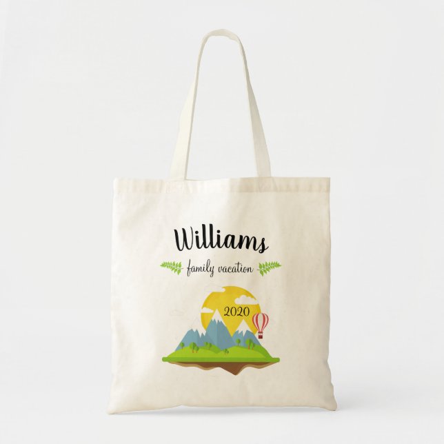 Mountain Family Vacation Souvenir Tote Bag (Front)