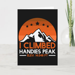 Mountain Fan Colorado Handies Peak Hiking Climber  Card