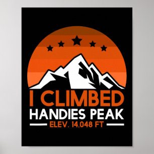 Mountain Fan Colorado Handies Peak Hiking Climber Poster