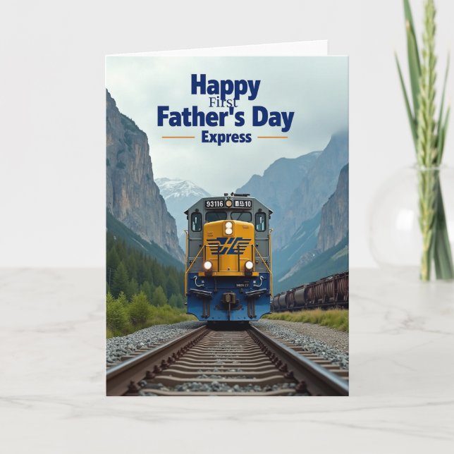 Mountain Fathers Day Engine Card (Front)