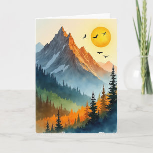 Mountain Fathers Day Scenic Card