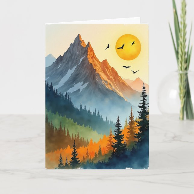 Mountain Fathers Day Scenic Card (Front)