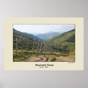 Mountain Fence Poster