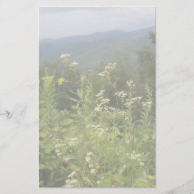 Mountain Flowers Stationery Paper (Front)