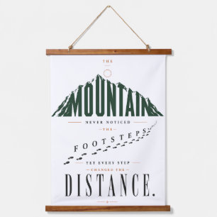 Mountain Footsteps Distance Quote Hanging Tapestry