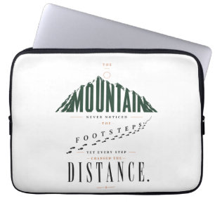 Mountain Footsteps Distance Quote Laptop Sleeve