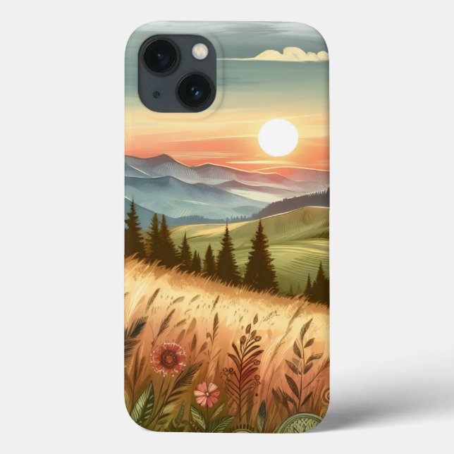 Mountain Forest Hills Country Nature iPhone Case (Back)