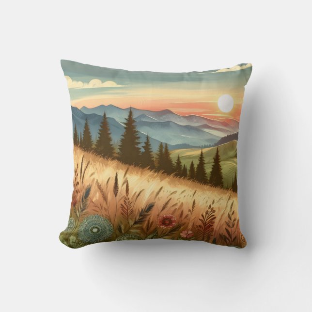 Mountain Forest Hills Country Nature iPhone Case Cushion (Front)