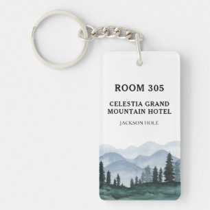 Mountain Forest Hotel or Motel Key Ring
