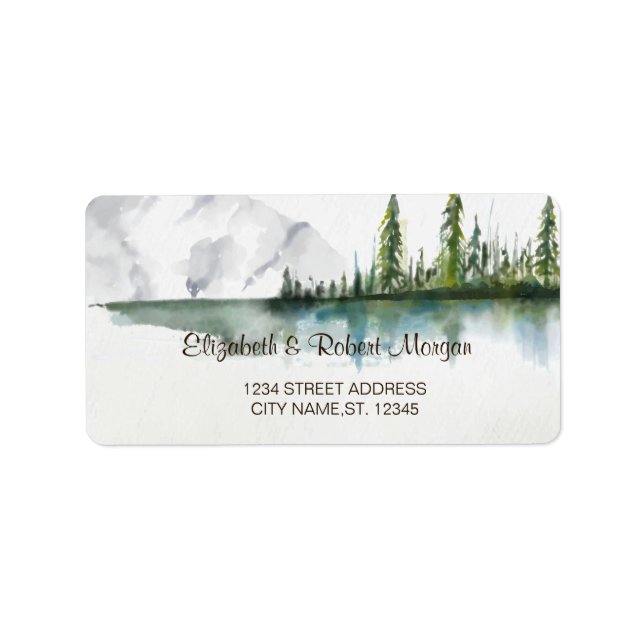 Mountain,Forest,Lake,String Lights  Label (Front)