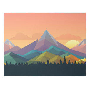Mountain Forest landscape Notepad