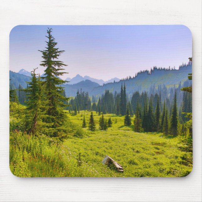 Mountain & Forest Landscape Washington State Mouse Pad (Front)