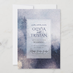 Mountain Forest Mist Enchanted Wedding Invitation