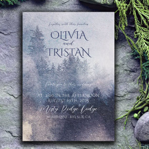 Mountain Forest Mist Enchanted Wedding Invitation