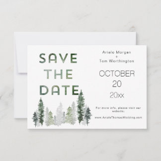 Mountain Forest Modern Save The Date