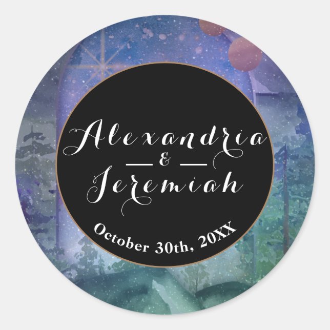 Mountain Forest Paradise Classic Round Sticker (Front)