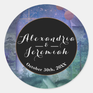 Mountain Forest Paradise Classic Round Sticker