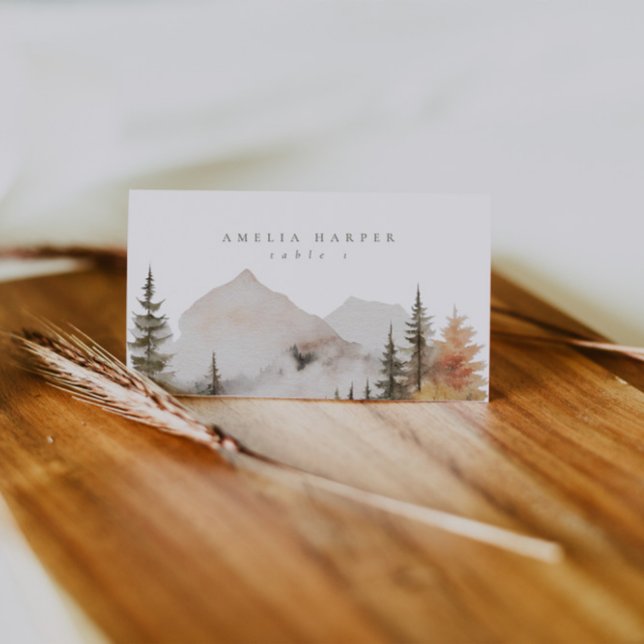 Mountain Forest Pine  Place Card (Creator Uploaded)