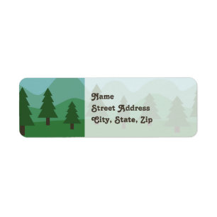 Mountain Forest Return Address Label