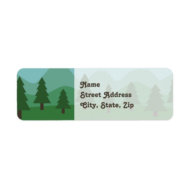 Mountain Forest Return Address Label (Front)