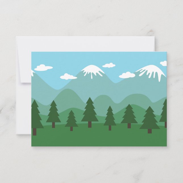 Mountain Forest RSVP Card (Front)