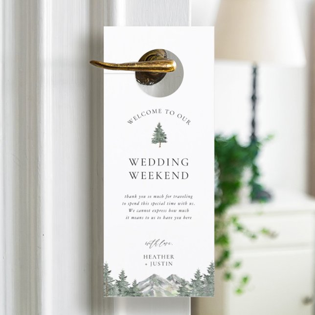 Mountain Forest Wedding Hotel  Door Hanger (Creator Uploaded)