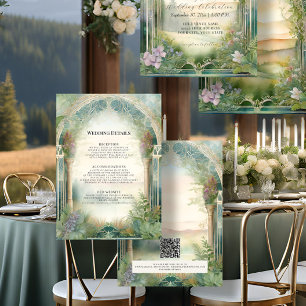 Mountain Forest Woodland Magical Wedding Details Invitation