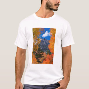 Mountain framed in fall foliage, CA T-Shirt