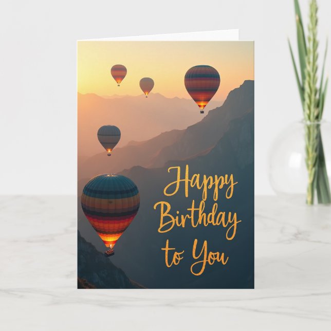Mountain Glow Birthday Card (Front)