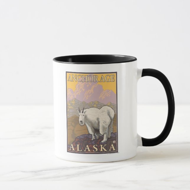 Mountain Goat - Anchorage, Alaska Mug (Right)
