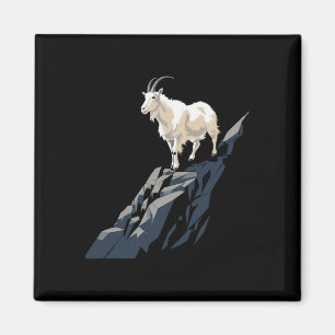 Mountain Goat Animal Rock Climbing Mountain Goat D Magnet