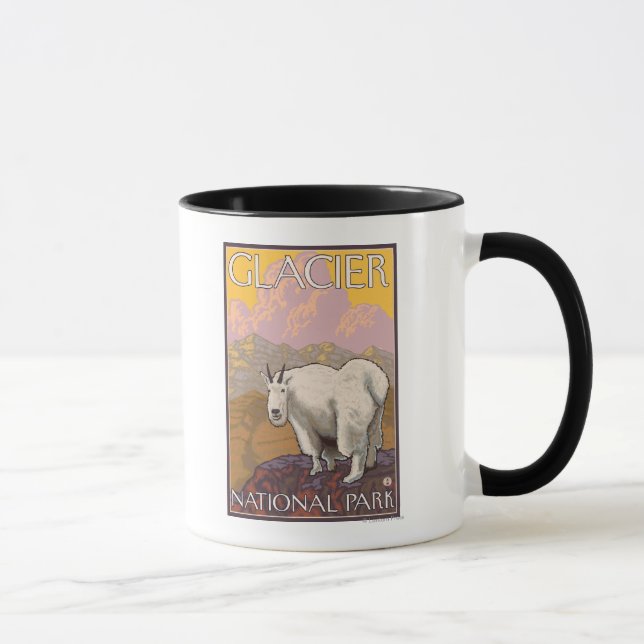 Mountain Goat - Glacier National Park, MT Mug (Right)
