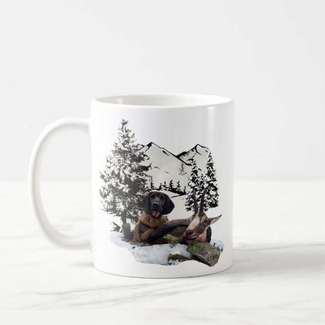 Mountain goat hunting adventure    coffee mug (Left)