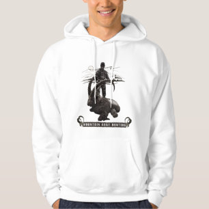 Mountain goat hunting adventure tapestry poster ac hoodie