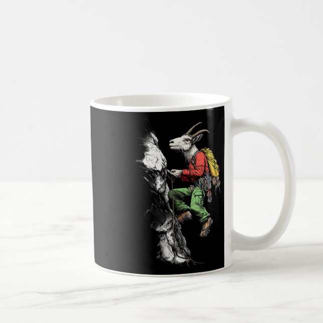 Mountain Goat Rock Climbing Expedition Adventure  Coffee Mug (Right)