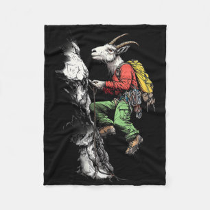 Mountain Goat Rock Climbing Expedition Adventure Fleece Blanket