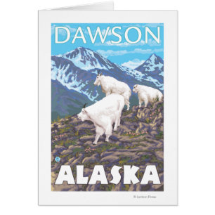 Mountain Goats Scene - Dawson, Alaska